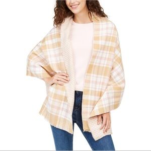 Charter Club Reversible Houndstooth Plaid Wrap